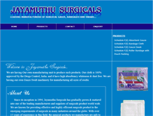 Tablet Screenshot of jayamuthusurgicals.com